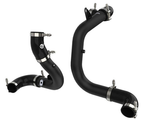 aFe BladeRunner 15-20 VW GTI (MKVII) L4-2.0L (t) Aluminum Hot and Cold Charge Pipe Kit Black - Torque Motorsport