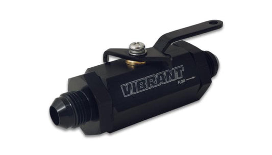 Vibrant -12AN to -12AN Male Shut Off Valve - Black - Torque Motorsport