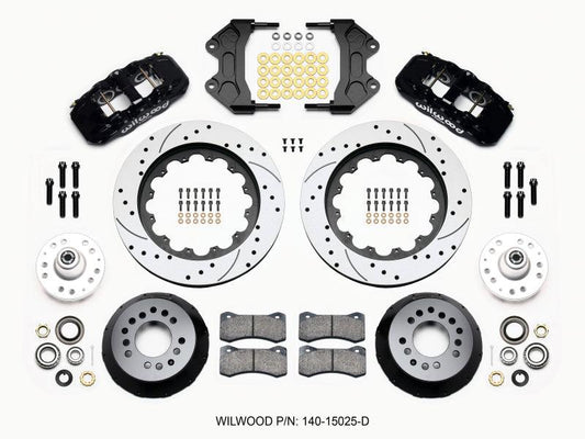 Wilwood AERO6 Front Hub Kit 15.00 Drilled WWE ProSpindle - Torque Motorsport