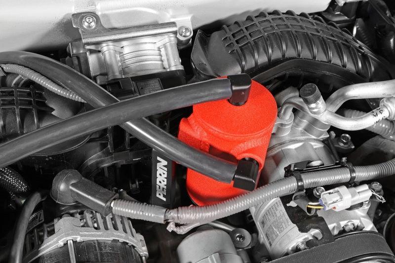 Perrin 22-23 Subaru WRX Air Oil Separator - Red - Torque Motorsport