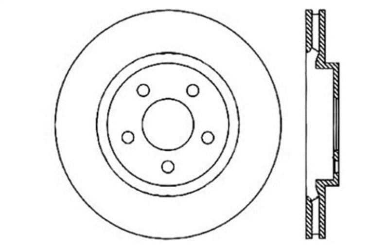 StopTech 05-09 Chrysler 300 (5.7L V8 exc SRT-8) Rear Left Slotted & Drilled Rotor - Torque Motorsport