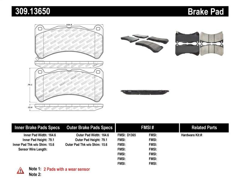 StopTech Performance 08-09 Lexus IS F Front Brake Pads - Torque Motorsport