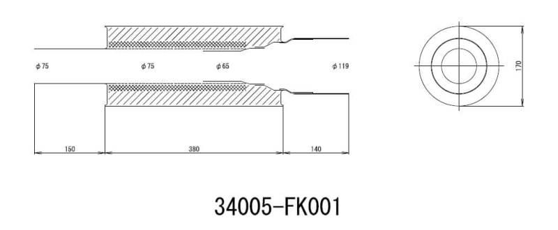 HKS Universal Stainless Hi Power 170mm Titanium Muffler - Torque Motorsport