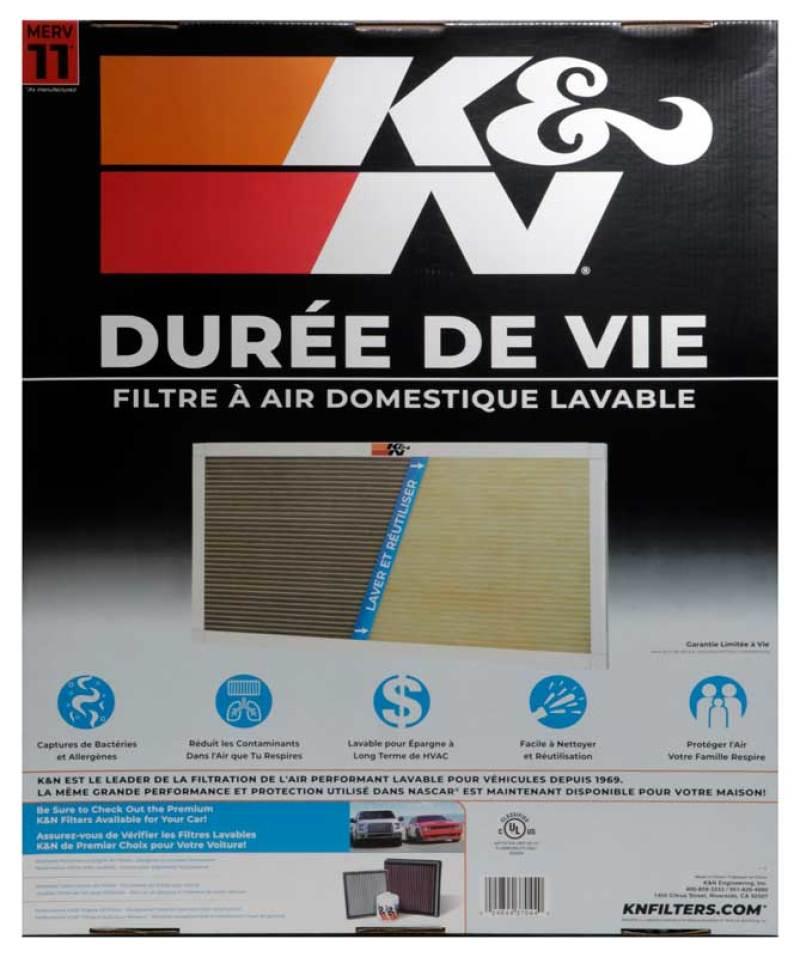 K&N HVAC Filter - 20 x 25 x 1 - Torque Motorsport