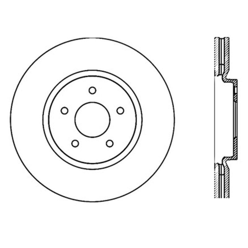 StopTech Infiniti G37 / Nissan 370Z SportStop Slotted & Drilled Front Left Rotor - Torque Motorsport