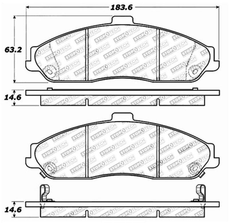 StopTech Street Touring 04-08 Cadillac XLR/XLR-V / 97-10 Corvette Front Brake Pads - Torque Motorsport