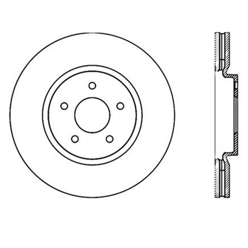 StopTech Infiniti G37 / Nissan 370Z SportStop Slotted & Drilled Front Right Rotor - Torque Motorsport