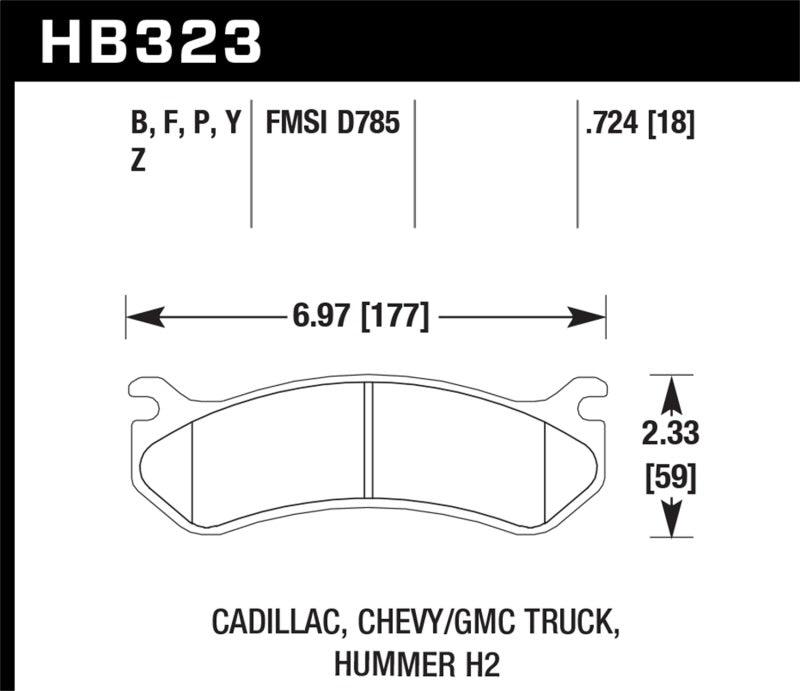 Hawk Chevy / GMC Truck / Hummer LTS Street Rear Brake Pads - Torque Motorsport