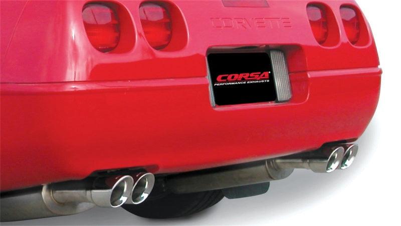 Corsa 86-91 Chevrolet Corvette C4 5.7L V8 L98 Polished Sport Cat-Back Exhaust - Torque Motorsport