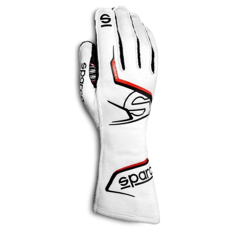 Sparco Gloves Arrow Kart 10 WHT/BLK - Torque Motorsport