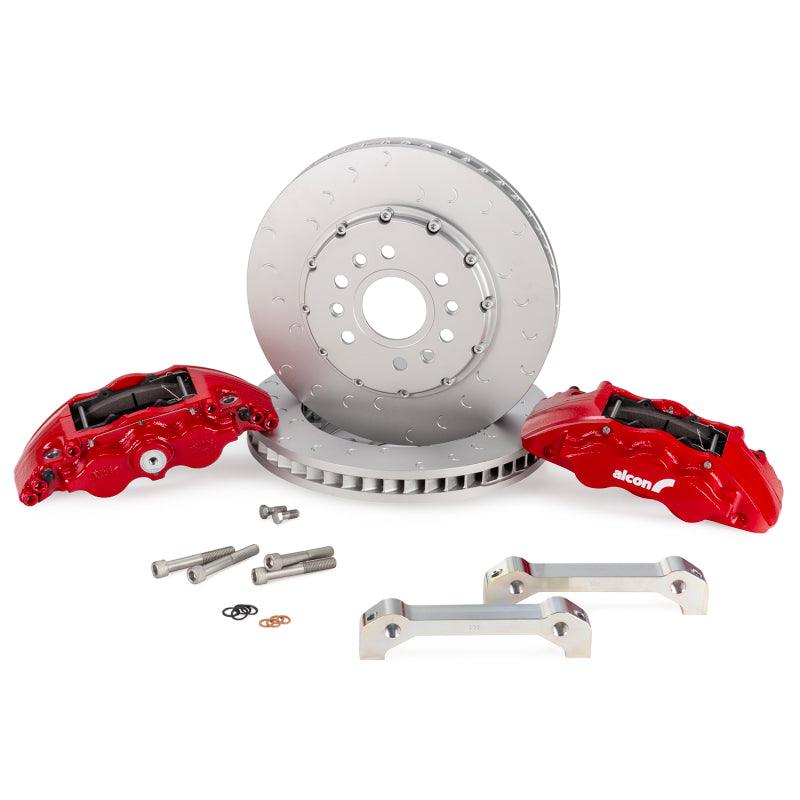 Alcon 2021+ RAM TRX 376x42mm Rotors 6-Piston Red Calipers Front Brake Upgrade Kit - Torque Motorsport