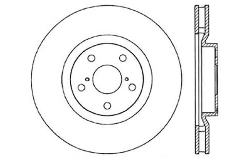 StopTech 5/93-98 Toyota Supra Turbo Left Front Slotted & Drilled Rotor - Torque Motorsport