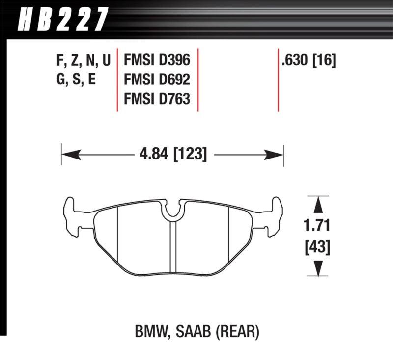 Hawk 92-98 BMW 318i DTC-30 Race Rear Brake Pads - Torque Motorsport