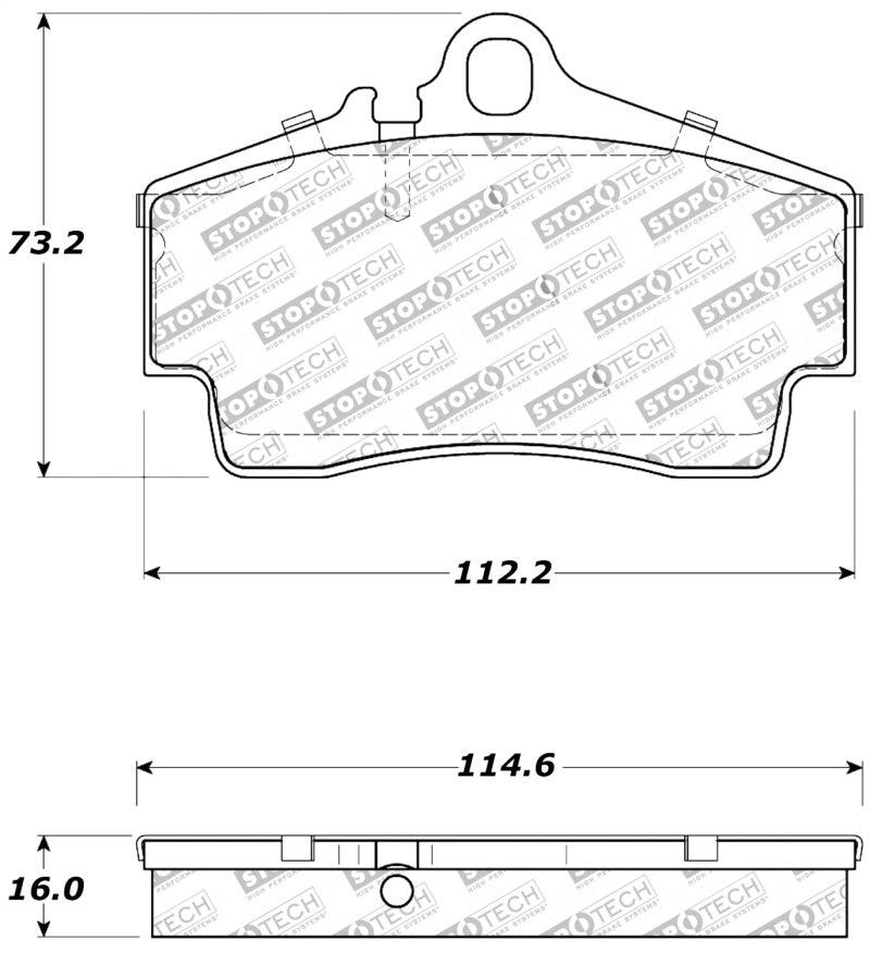 StopTech Performance 97-04 Porsche Boxster / 00-08 Boxster S / 98-08 911 Rear Brake Pads - Torque Motorsport