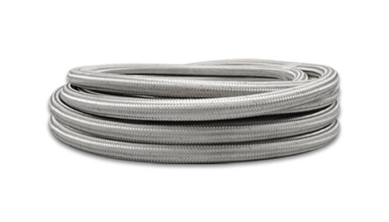 Vibrant Stainless Steel Braided Flex Hose w/PTFE Liner AN -6 (150ft Roll) - Torque Motorsport